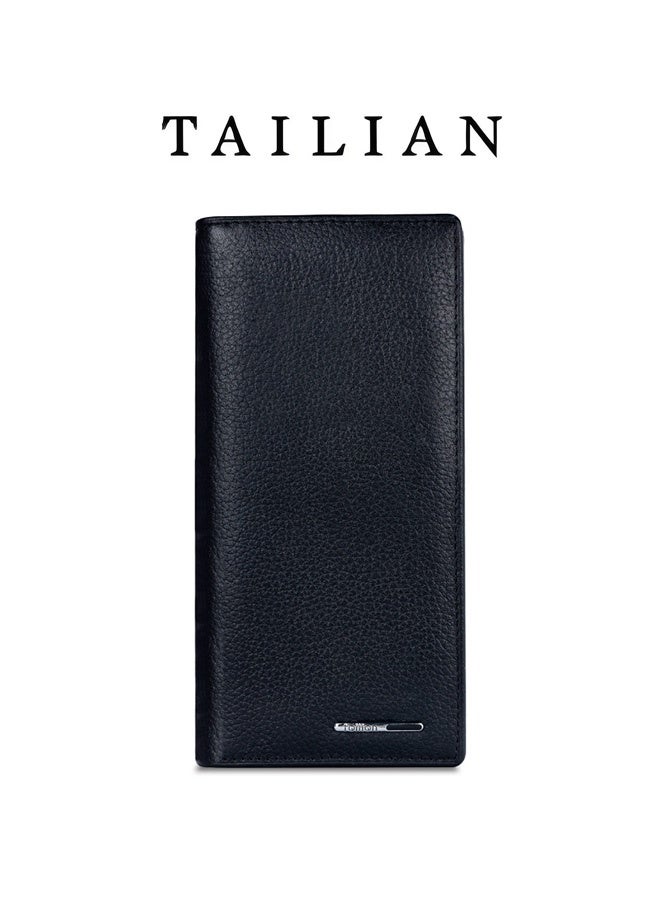 TAILIAN Genuine Leather Men's Long Business Wallet - Image 1