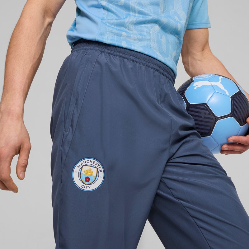 PUMA Manchester City Prematch Mens Blue Woven Pants - Image 5