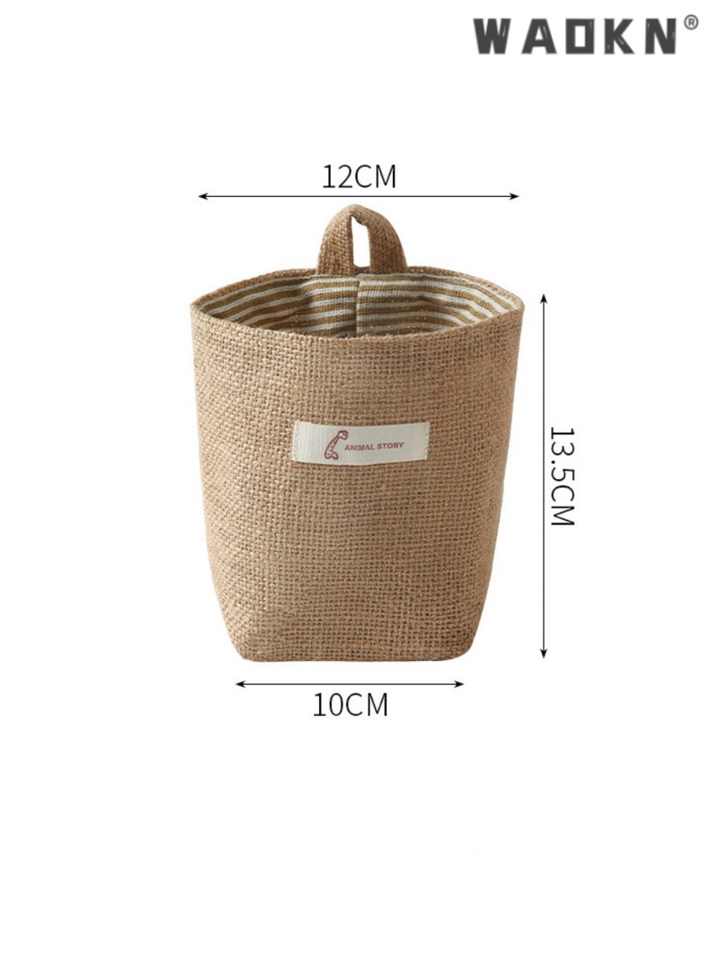 WAOKN Wall-mounted dormitory bedding small storage bag, upper bunk convenient hanging bag, mobile phone charger and other knick-knacks rear storage bag - Image 1