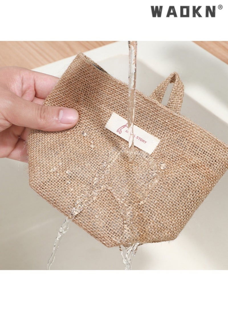 WAOKN Wall-mounted dormitory bedding small storage bag, upper bunk convenient hanging bag, mobile phone charger and other knick-knacks rear storage bag - Image 3