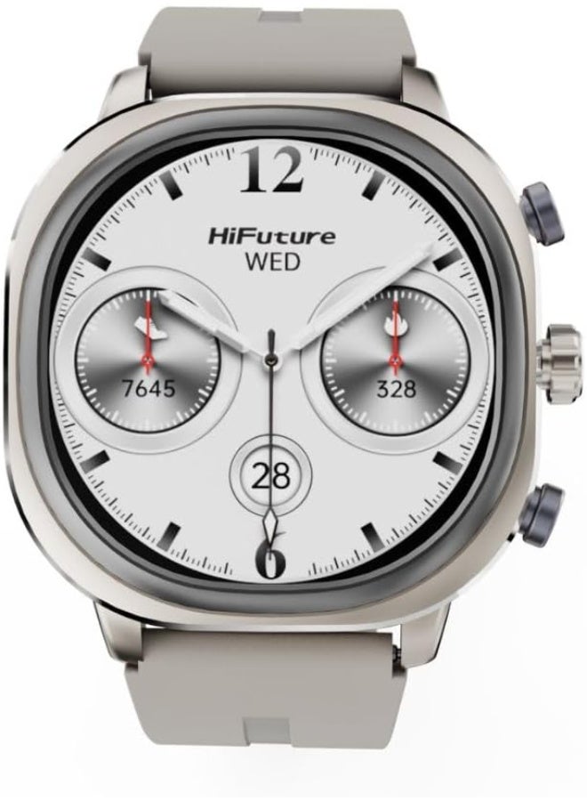 HiFuture HiFuture AIX LITE Smartwatch for Men & Women, 1.43" AMOLED Screen, Wireless Calling, Sleep & Heart Rate Health Monitoring, 8-Day Battery Life, IP68 Waterproof - Champagne Gold  - Image 2