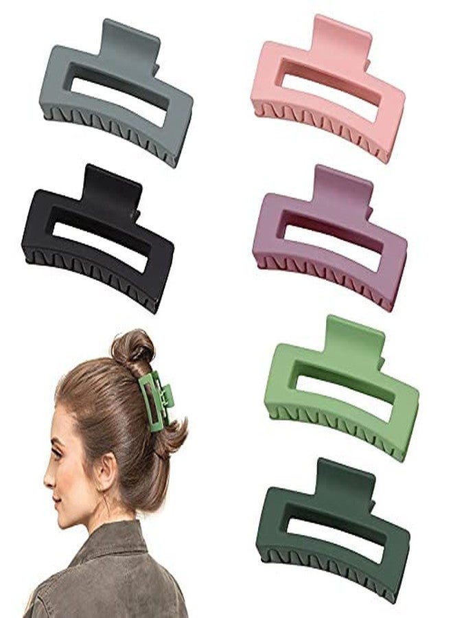 CHANDERKASH 6PCS Strong Hold Rectangle Clutcher Hair Clips/Hair Claw Clamp Non-Slip Catch Hair Styling for Womens - Image 1