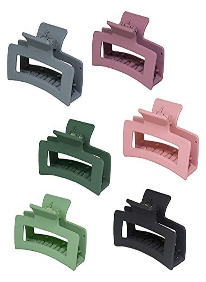 CHANDERKASH 6PCS Strong Hold Rectangle Clutcher Hair Clips/Hair Claw Clamp Non-Slip Catch Hair Styling for Womens - Image 2