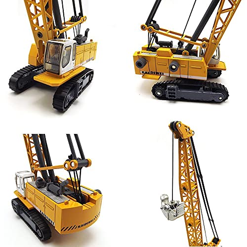 Tipmant Children Alloy Die-cast Car Model Toy Excavator Truck Digging Cable Engineering Vehicle Tower Crane Collection Gift for Kids Scale: 1:87 - Image 4