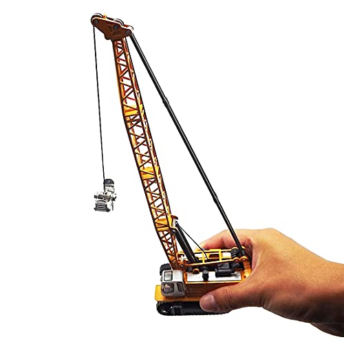 Tipmant Children Alloy Die-cast Car Model Toy Excavator Truck Digging Cable Engineering Vehicle Tower Crane Collection Gift for Kids Scale: 1:87 - Image 5