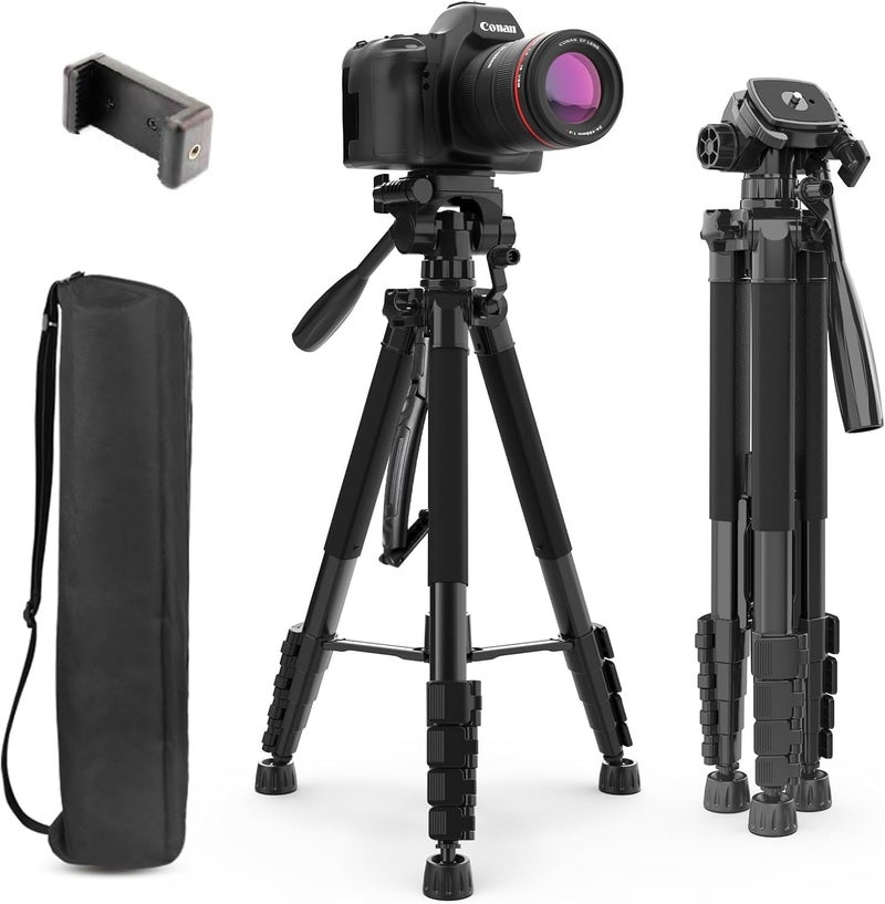 SKYCELL Tripod Stand for Mobile Phone and DSLR Camera for Best Video Recording Shoot 360 Rotaion 61 Inch (5 Feet) Suitable for iPhone - Image 1