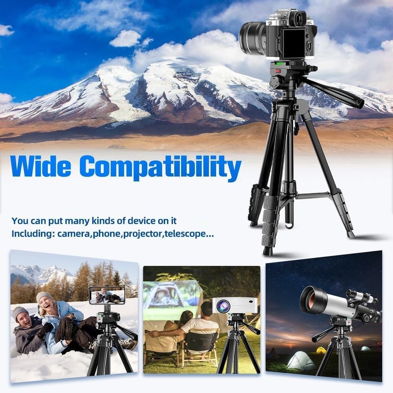 SKYCELL Tripod Stand for Mobile Phone and DSLR Camera for Best Video Recording Shoot 360 Rotaion 61 Inch (5 Feet) Suitable for iPhone - Image 4