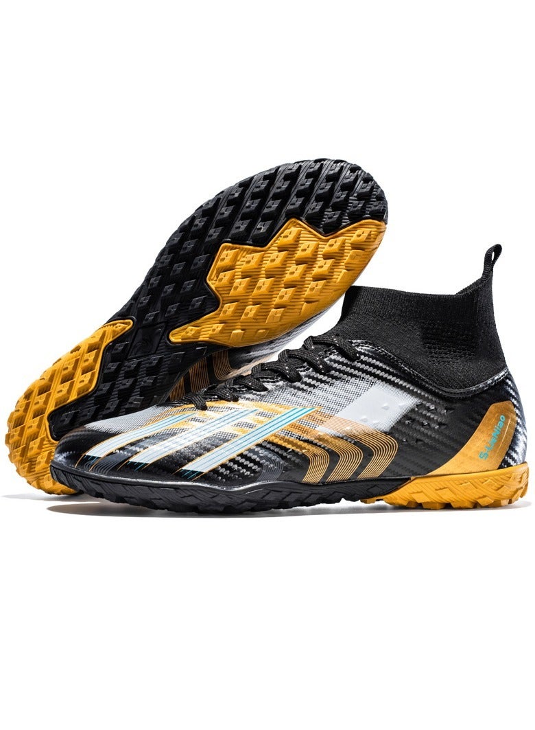 SKT Shiketro Men's And Women's Long-nailed And Broken-Nailed Football Shoes, Soft-Ground Sports Football Shoes, Breathable And Non-Slip Football Shoes, High-Top Elastic Breathable Shoes, Suitable For Adults And Teenagers - Image 1