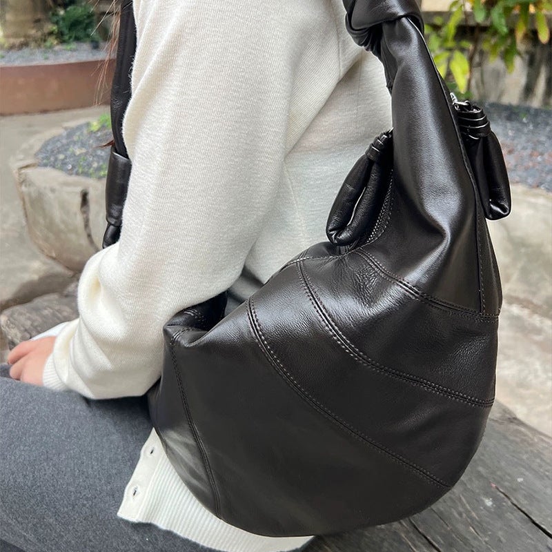 Sheepskin Underarm Bag Niche Design All-Match Ode Bag Croissant Bag Ins Light Luxury Shoulder Bag Crossbody Bag - Image 3