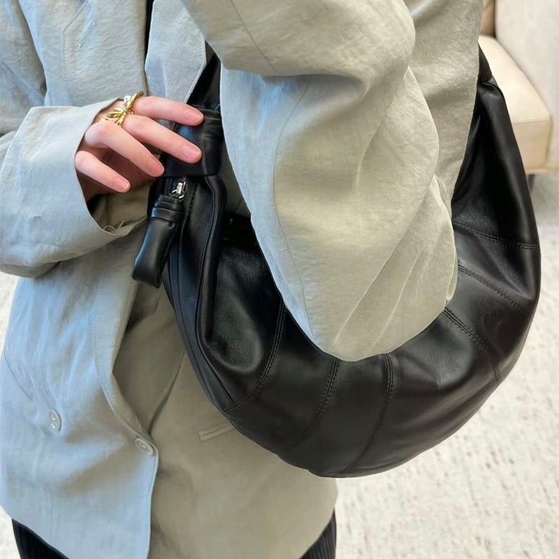 Sheepskin Underarm Bag Niche Design All-Match Ode Bag Croissant Bag Ins Light Luxury Shoulder Bag Crossbody Bag - Image 4