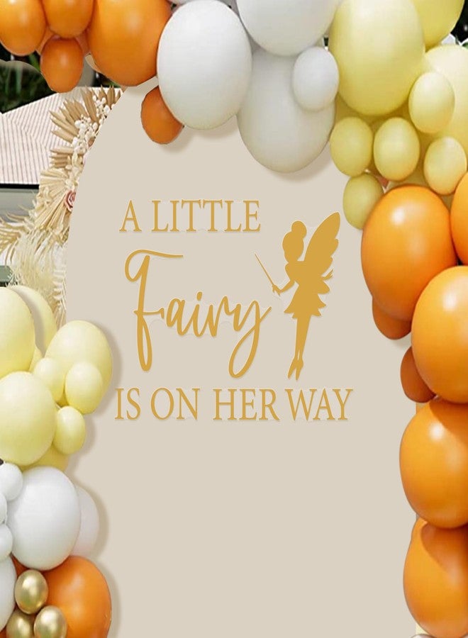 Ramciyo A Little Fairy is on The Way Decal for Backdrop, Fairy Baby Shower Girl Gender Reveal Party Decorations, Balloon Arch Backdrop Decorations - Image 3