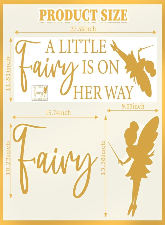 Ramciyo A Little Fairy is on The Way Decal for Backdrop, Fairy Baby Shower Girl Gender Reveal Party Decorations, Balloon Arch Backdrop Decorations - Image 4