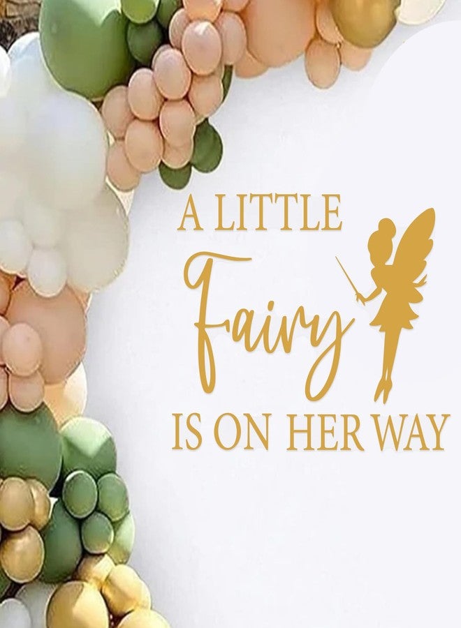 Ramciyo A Little Fairy is on The Way Decal for Backdrop, Fairy Baby Shower Girl Gender Reveal Party Decorations, Balloon Arch Backdrop Decorations - Image 1