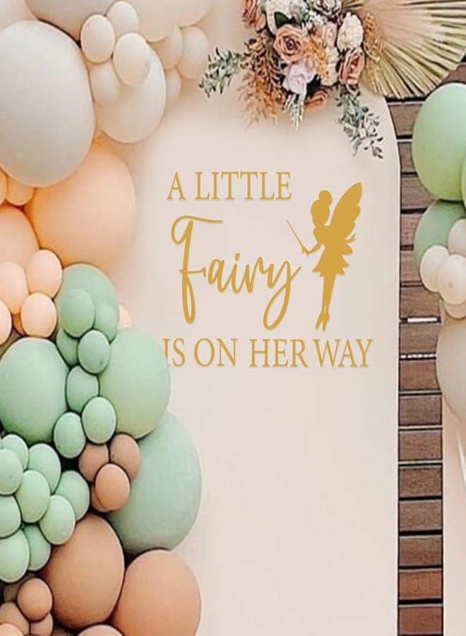 Ramciyo A Little Fairy is on The Way Decal for Backdrop, Fairy Baby Shower Girl Gender Reveal Party Decorations, Balloon Arch Backdrop Decorations - Image 2