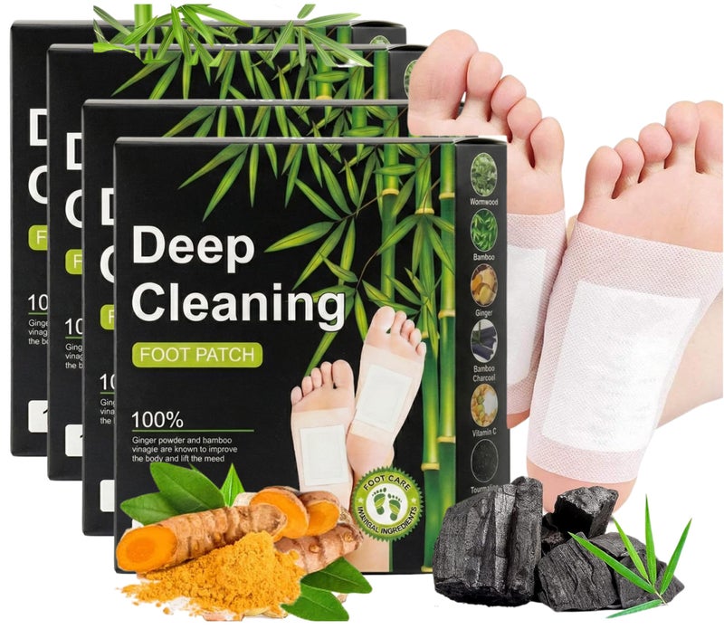 QERINKLE Premium Organic Health Patch Toxins Remove Pain Free Pads for Stress Relief Sleep,Natural ingredients Toxins Ginger Foot Detox Pads For Adhesive Feet & Body (Black, PACK OF 40) - Image 1