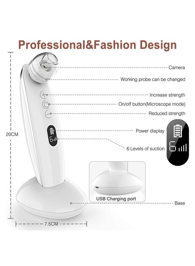 HD WiFi Electric Visual Blackhead Remover Pore Cleaner Professional Facial Cleansing Vacuum Blackhead Suction Device - Image 3