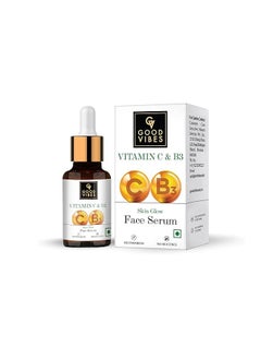 Good Vibes Vitamin C & Vitamin B3 Skin Glow Serum, 10 ml With Anti Aging Properties Helps Reduce Fine Lines and Wrinkles, Naturally Glowing Face Serum For All Skin Types, , No Parabens & Sulphates