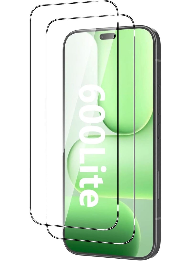 Muzz Tempered Glass Screen Protector for Honor 600 Lite 5G, 9H Hardness, 0.33mm, 2 Pack - Image 1