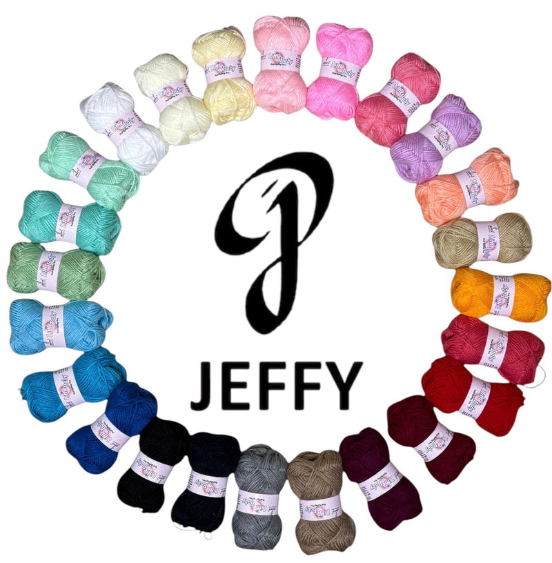 JEFFY JEFFY Multicolor Yarn Pack of 24 Wool Balls (1 Ball / 20 Grams), 480 Grams (aprox) Assorted Bright & Pastel Shades, 100% Acrylic, Ideal for DIY, Knitting & Crocheting Projects. - Image 4