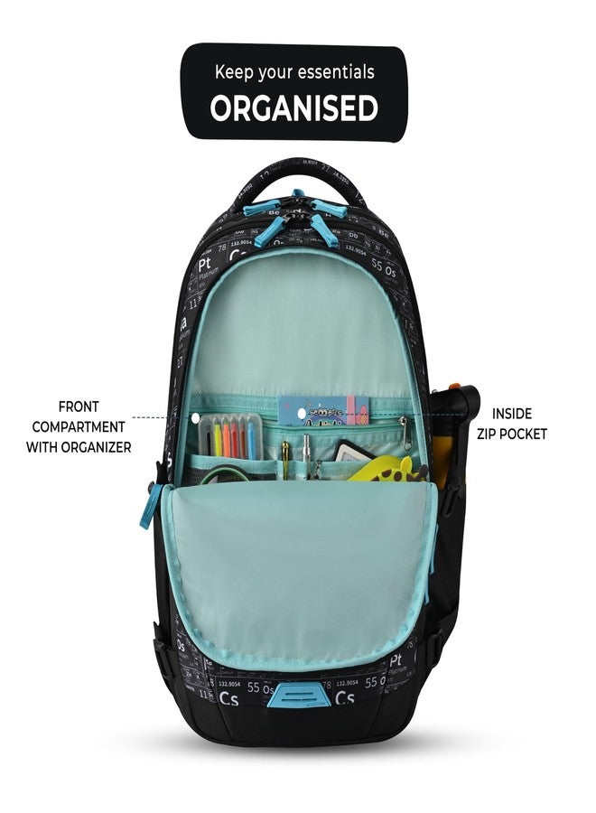 Gear Educator Backpack 19"/41L Large Water Resistant School Bag/Casual Backpack/Daypack/Kids Bag for Boys/Girls (Black-Blue) - Image 5