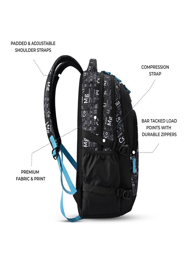 Gear Educator Backpack 19"/41L Large Water Resistant School Bag/Casual Backpack/Daypack/Kids Bag for Boys/Girls (Black-Blue) - Image 3
