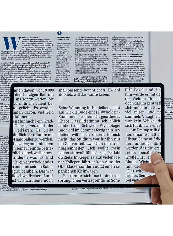 Full Page Magnifying Bookmark Transparent PVC Optical Lenses Model NO2 for Low Vision Readers - Image 3