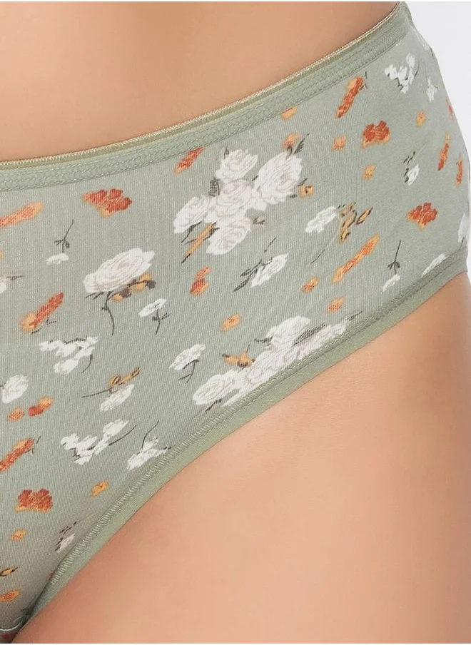 Clovia Clovia Pack of 3 - All-Over Floral Print Hipster Briefs
