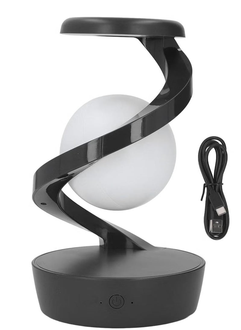 TIGER Modern Spiral Bedside Lamp with Innovative 3D Visual Levitation Ball LED Light, Stylish Night Light for Bedroom, Living Room, or Office, Sleek Gray Design, Perfect for Home Decor and Relaxation, Energy-Efficient and Eye-Catching LED Table Lamp - Image 1