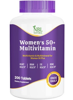 NBL Natural Women's Multivitamin 50+ & Multimineral, Once Daily, 200 Tablets  - Image 1