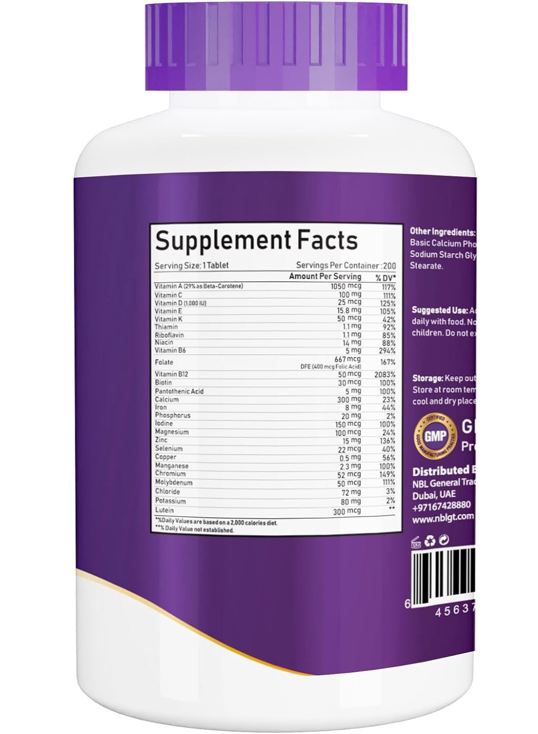 Nbl Natural Women'S Multivitamin 50+ & Multimineral Once Dail Tablets 200'S