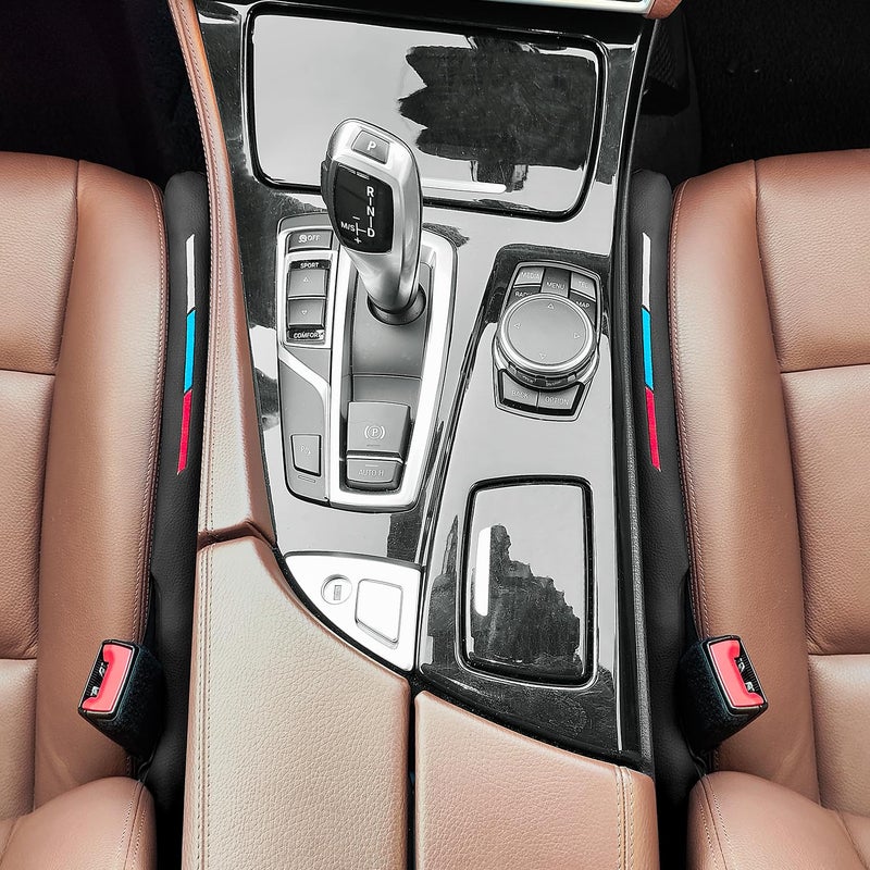 Nosxxus Sports Style Leather Car Seat Gap Filler Spacer Universal Seat Gap Filler Plug Compatible with BMWSeries M1 M3 M5 X1 X5 X6 Z4 3 5 7 Series Console Stop Things from Dropping - Image 4