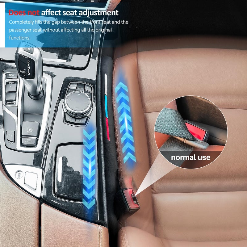 Nosxxus Sports Style Leather Car Seat Gap Filler Spacer Universal Seat Gap Filler Plug Compatible with BMWSeries M1 M3 M5 X1 X5 X6 Z4 3 5 7 Series Console Stop Things from Dropping - Image 5