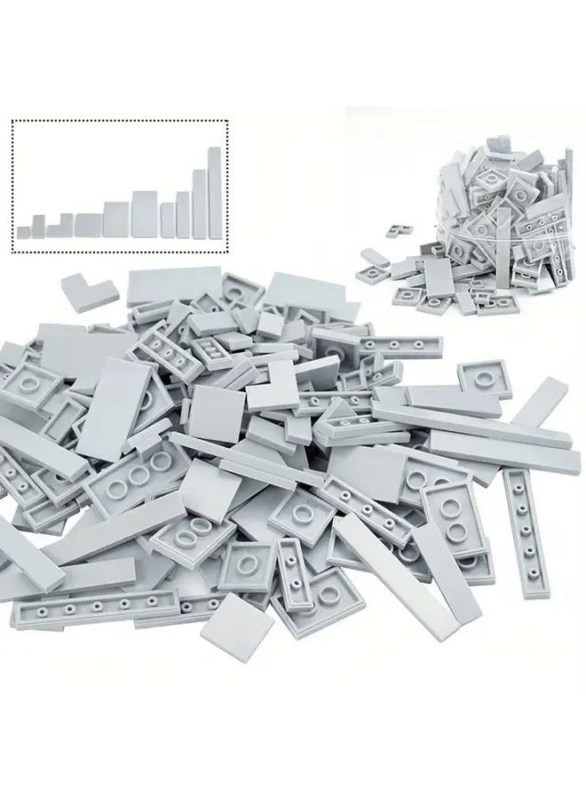 Mixed Color 150Pcs Building Block Flat Plates 1x1 1x2 1x6 Dots Thin Tiles Bulk Bricks - Image 5