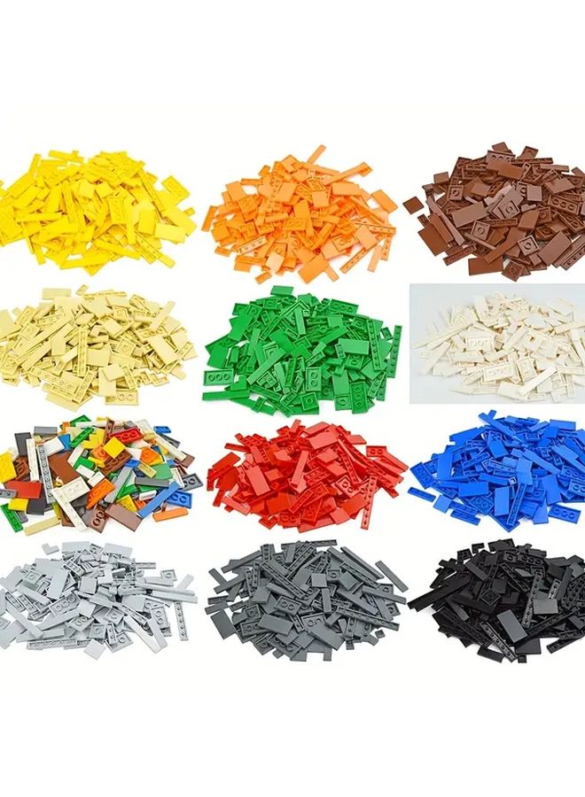 Mixed Color 150Pcs Building Block Flat Plates 1x1 1x2 1x6 Dots Thin Tiles Bulk Bricks - Image 4