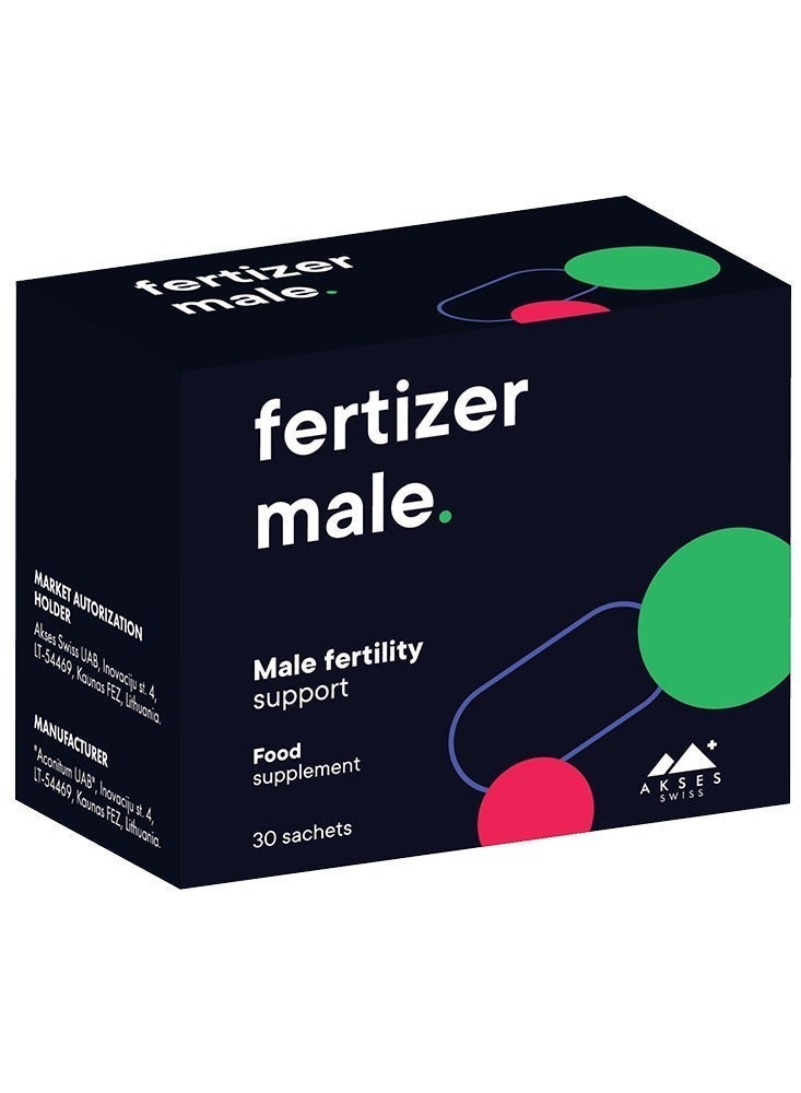 Fertizer Male Fertility Support Sachets 30 Pack – L-Carnitine, Zinc & CoQ10 – Supports Sperm Count & Motility - Image 2