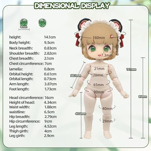 XiDonDon Study Tour Series Blind Box, 1/12 BJD Doll OB11 Size Action Figures, Movable Dolls with Doll Clothes Surprise Gift Toys (Single Box) - Image 4