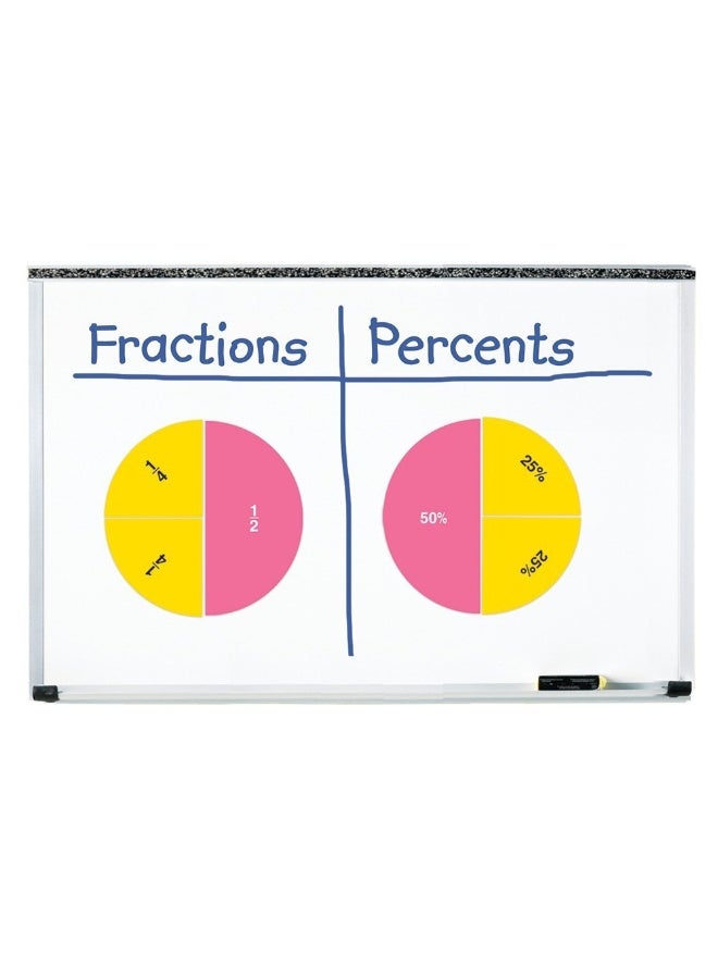 Learning Resources Double-Sided Magnetic Demonstration Rainbow Fraction Circles, Visualize Fractions And Percentages, Ideal For Whiteboard Demonstrations, Includes 9 Magnetic Circles And Activity Guide, For Ages 6+ - Image 3