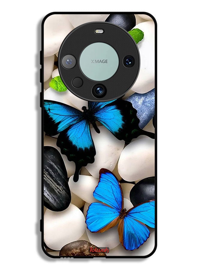 Tolwak Huawei Mate 60 Pro Protective Case Cover Butterflies On Stones - Image 1
