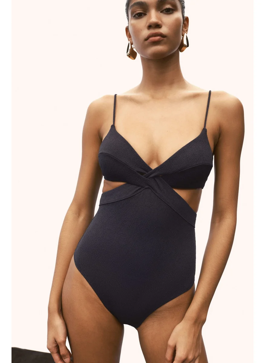 H&M Padded-Cup Cut-Out Swimsuit