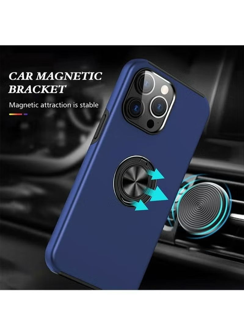X-level - iPhone 15 Pro Max Case Cover With Finger Ring Military Grade Metal Stand Kickstand [Support Magnetic Car Holder] Phone Comfortable Hold Feeling Anti-scratch Shockproof Back Cover For 15 Pro Max - Image 1