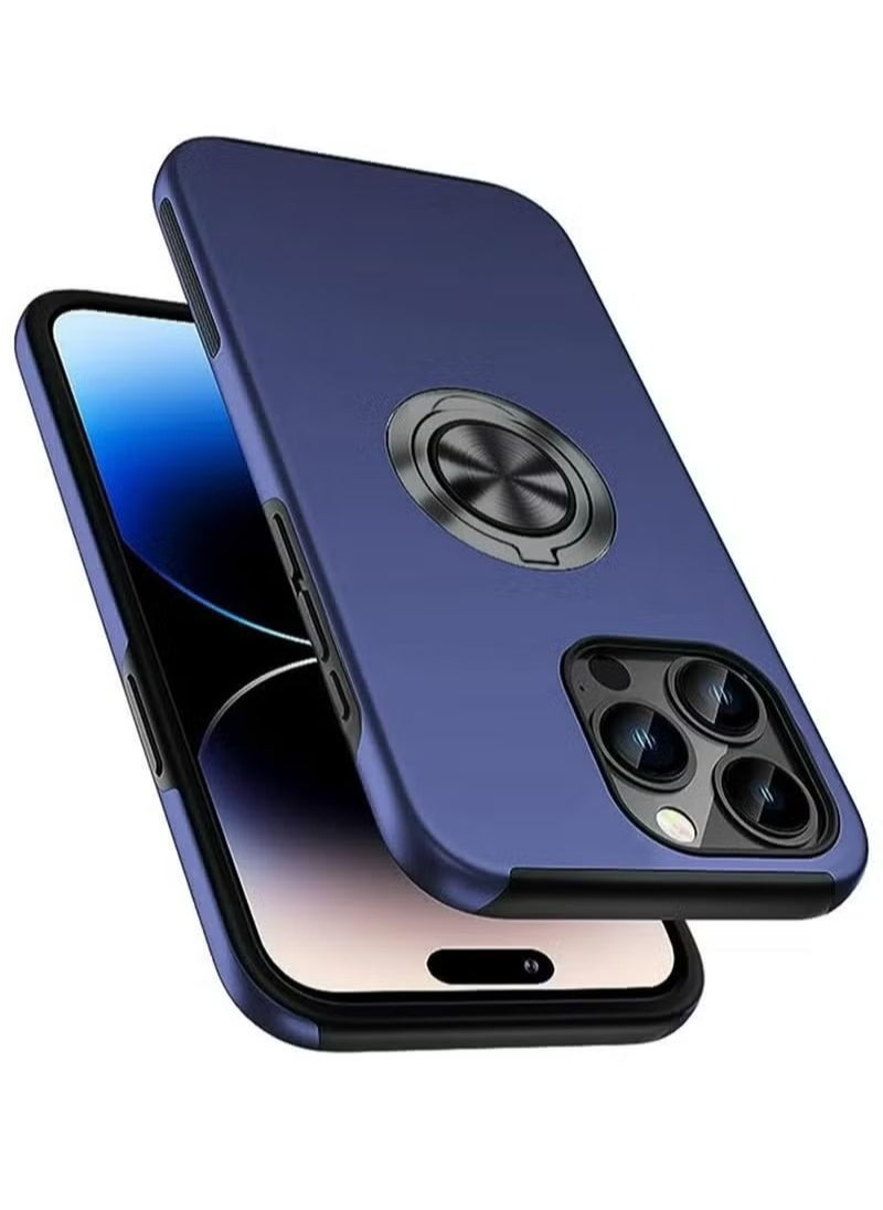 X-level - iPhone 15 Pro Max Case Cover With Finger Ring Military Grade Metal Stand Kickstand [Support Magnetic Car Holder] Phone Comfortable Hold Feeling Anti-scratch Shockproof Back Cover For 15 Pro Max - Image 1