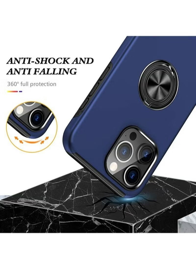 X-level - iPhone 15 Pro Max Case Cover With Finger Ring Military Grade Metal Stand Kickstand [Support Magnetic Car Holder] Phone Comfortable Hold Feeling Anti-scratch Shockproof Back Cover For 15 Pro Max - Image 1