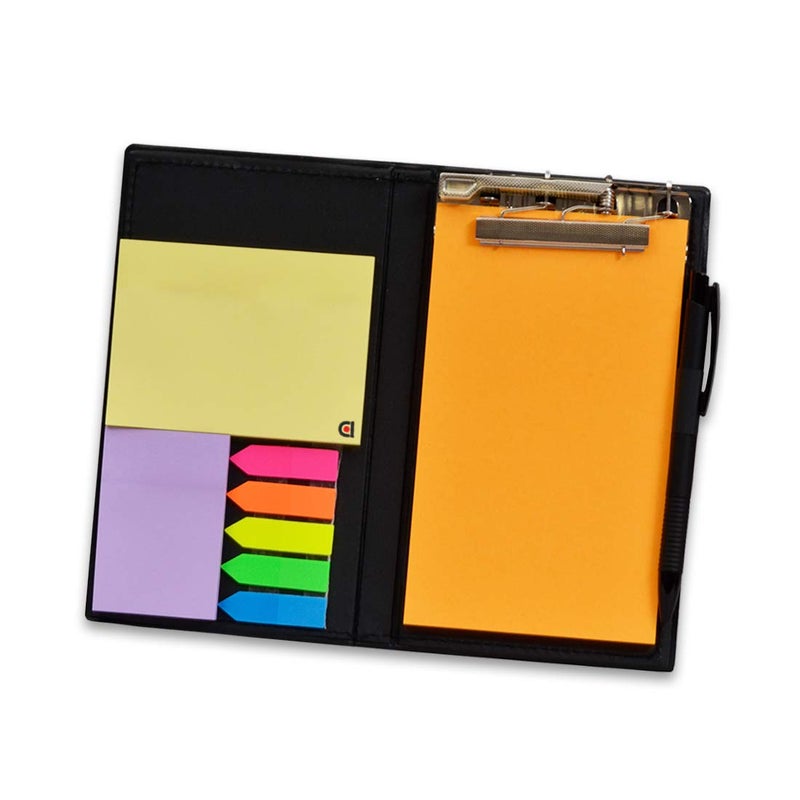 COI Desk Organizer, Notepad Memo Holder with Colorful Sticky Notes Stationery Set Gift and Pen (Neon Orange)… - Image 5