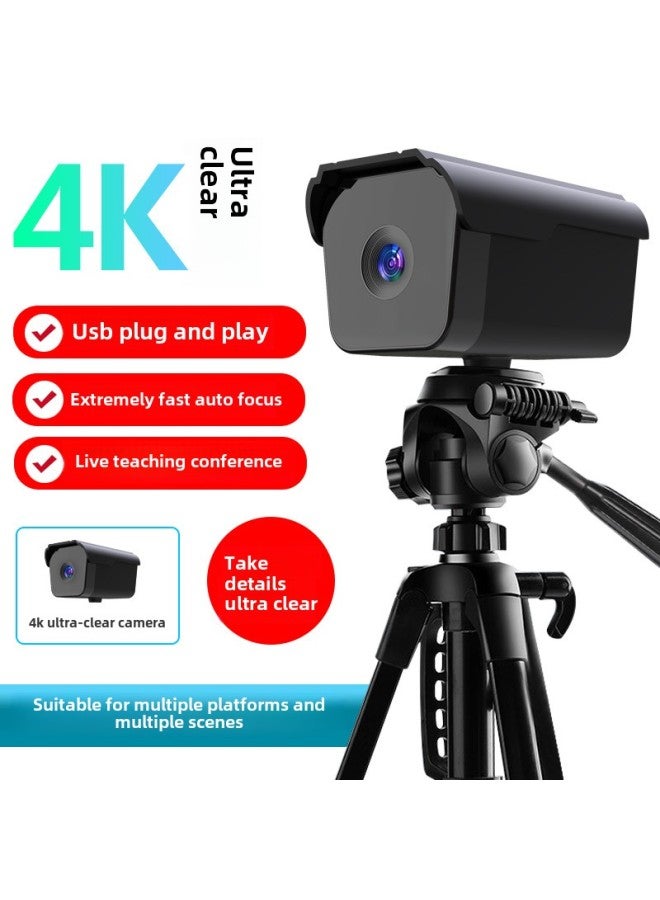 Live Camera 4k HD Usb Speed Auto Focus Computer Notebook Shake Sound Special Equipment Camera Head-Color:4K Fast Focus Bracket-Live/Conference/Teaching  - Image 1