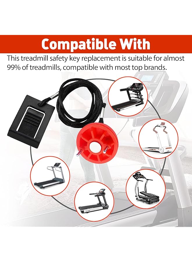 erorex Universal Treadmill Safety Key Magnet Replacement, Compatible With Proform Weslo Nordictrack Gold'S Gym Freemotion Healthrider, High Durability Magnet Security Lock - Image 4