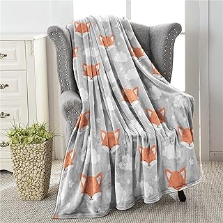 COLLA Fox Blanket for Girls Boys, Cute Fox Throw Blankets for Kids Baby Nursery Decor, Soft Plush Flannel Fleece Throw - Image 1