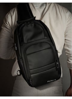 Motevia Motevia Crossbody Shoulder Bag Leather Chest Bag Sling Bag with Padded Strap and Front Pockets for Men and Women Size 39 x 24 cm  - Image 2