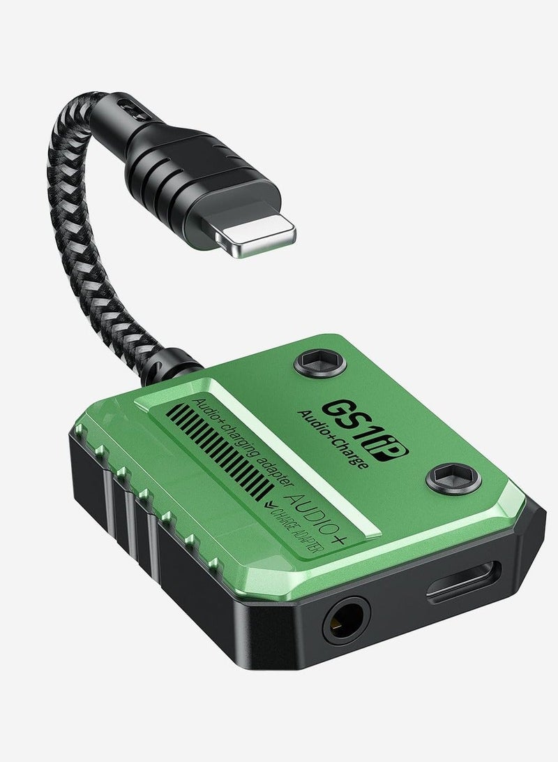 بليكستون محول Plextone GS1ip 2 في 1 بقدرة 30 واط من Lightning إلى مقبس سماعة 3.5 ملم مع شحن سريع PD عالي الدقة - Image 1