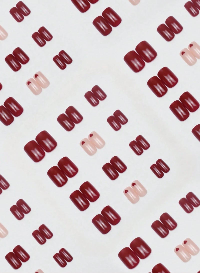 اظافر تركيب بتصميم مربع تحتوي العلبه على 24 ظفر مع مبرد اظافر و صمغ - Image 2