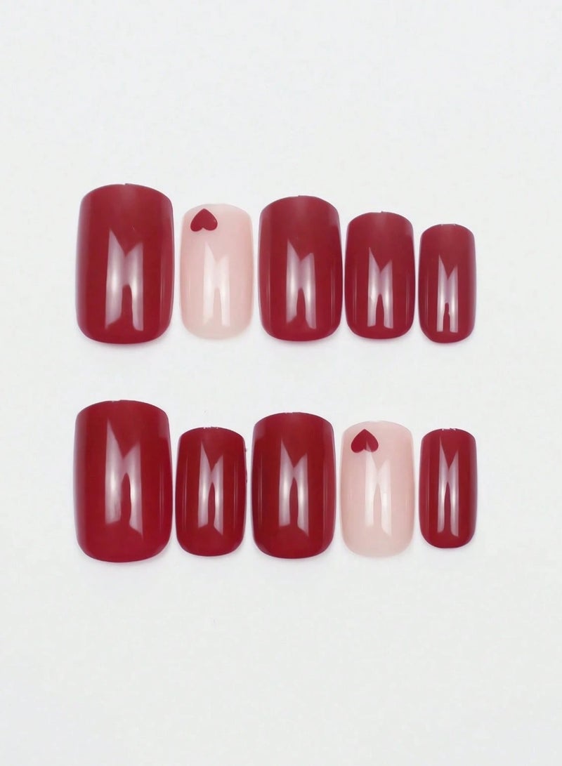 اظافر تركيب بتصميم مربع تحتوي العلبه على 24 ظفر مع مبرد اظافر و صمغ - Image 4